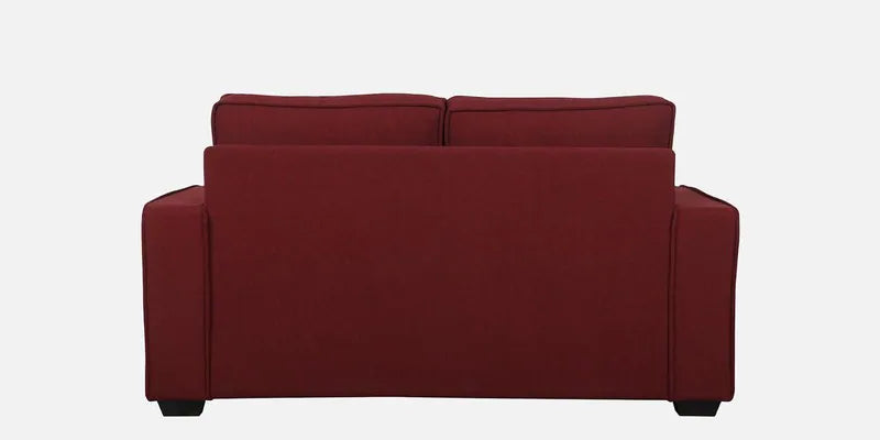Fabric 2 Seater Sofa In Garnet Red Colour