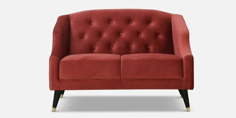 Velvet 2 Seater Sofa In Maroon Colour