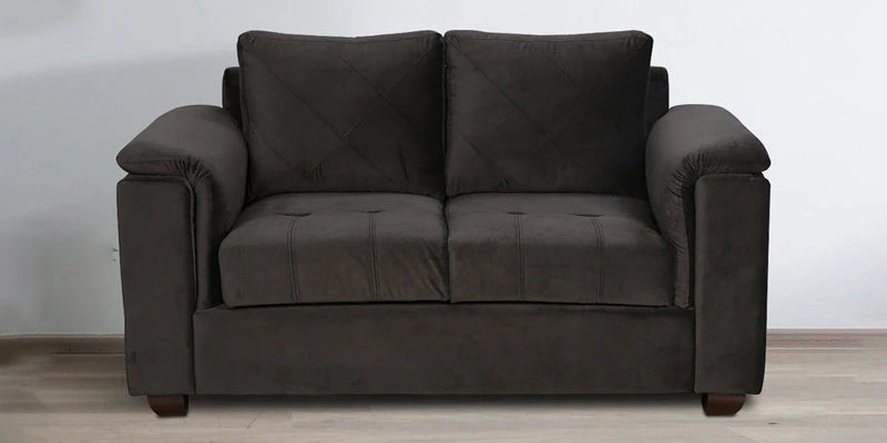 Velvet 2 Seater Sofa In Steel Grey Colour