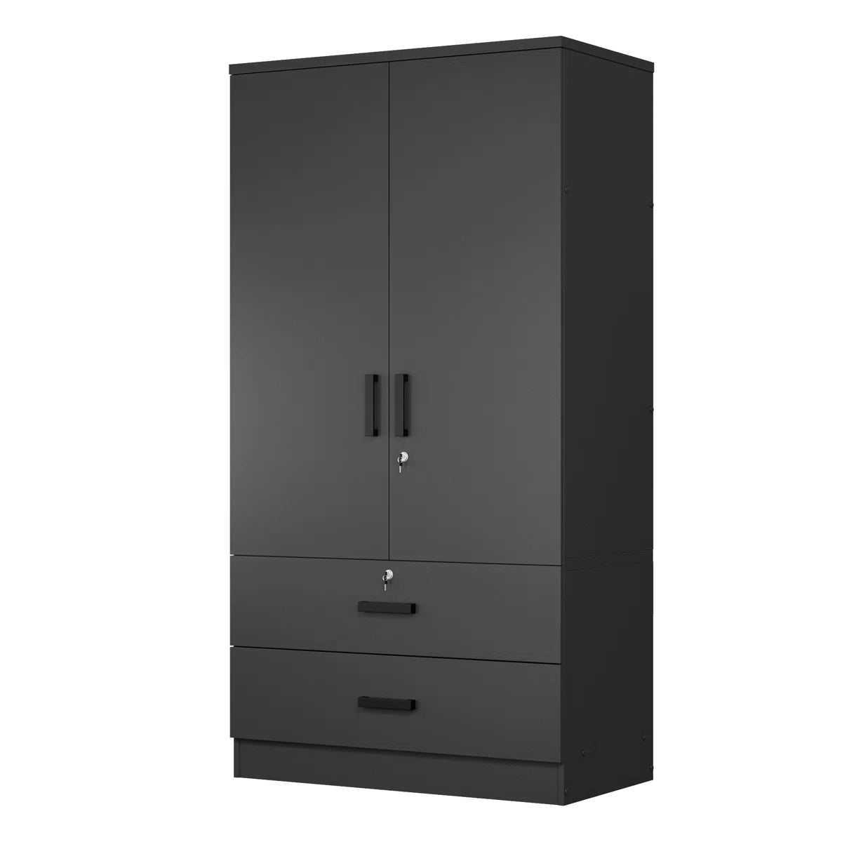 Stylish Scottie Armoire 2-Door Wardrobe with 2 Drawers for Bedroom