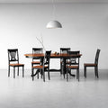 Solid Wood Double Pedestal Dining Set