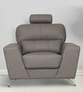 leather 1 Seater Sofa In Grey Colour
