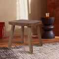 Solid Wood Stool for Kids 11.7'' Sturdy Sitting Stool Wooden Step Stool for Adults Wood Plant Stand Small Foot Stool with Four Detachable and Assembled Legs