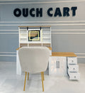 Modern White Wooden Dressing Table with LED Mirror & Storage Cabinet | Makeup Vanity Unit