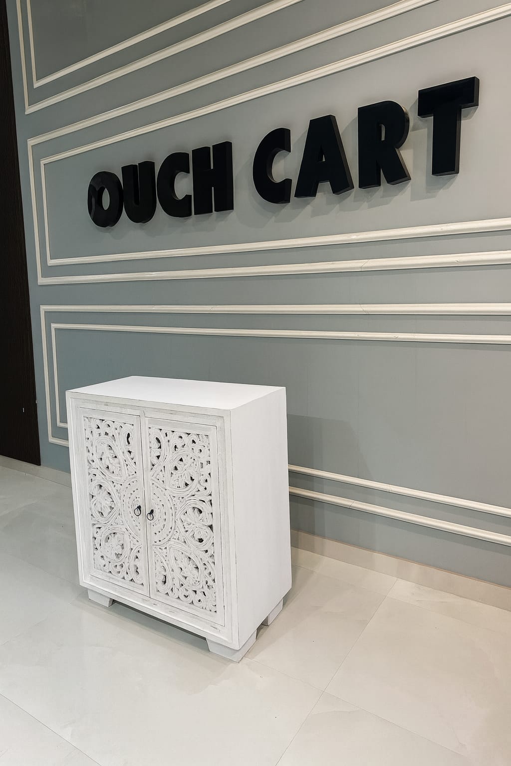 Joshua 2 Door Cabinets and Sideboard (White Finish)
