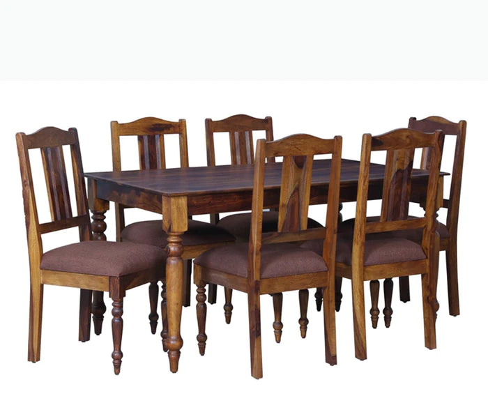 Ai Solid Wood Six Seater Dining Set
