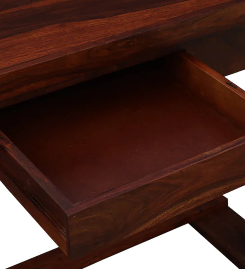 Isla Solid Wood Writing Table In Honey oak Finish