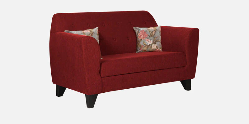 Fabric 2 Seater Sofa in Red Colour