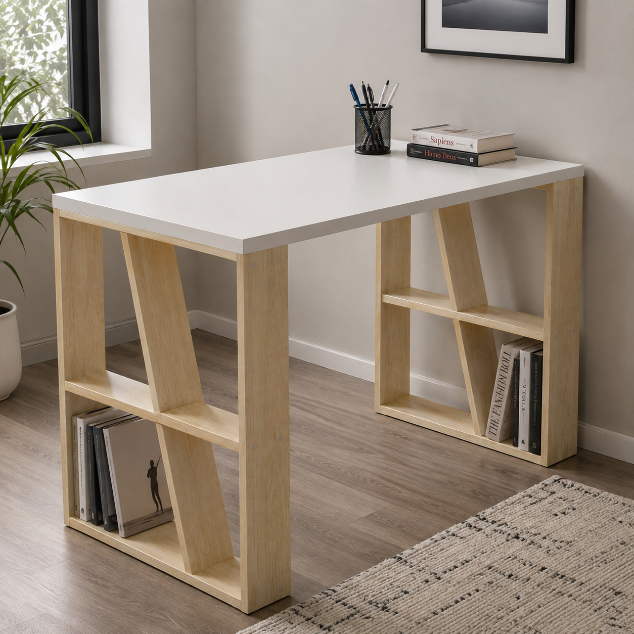 Wooden Study Table for Home Office & Workspace