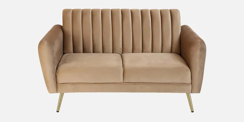 Velvet 2 Seater Sofa In Beige Colour