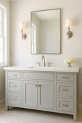 Ouch Cart Modern White Bathroom Vanity Cabinet