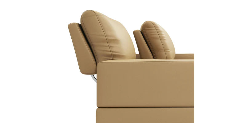 Leatherette 3 Seater Sofa in Mushroom Brown Colour