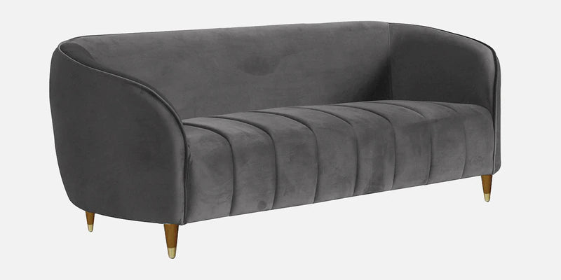 Velvet 2 Seater Sofa In Iron Grey Colour