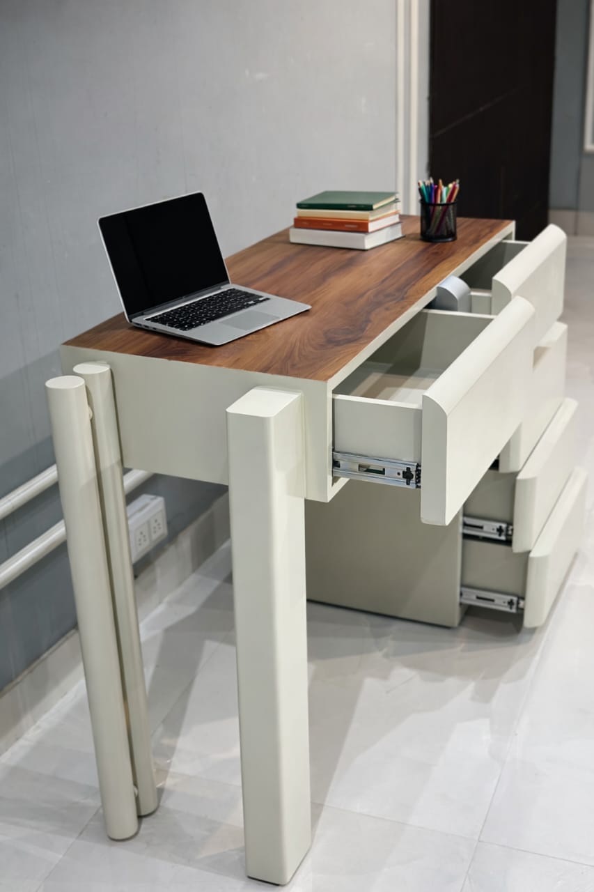 Modern Two-Tone Office Desk with Drawer Storage | Contemporary Study Table