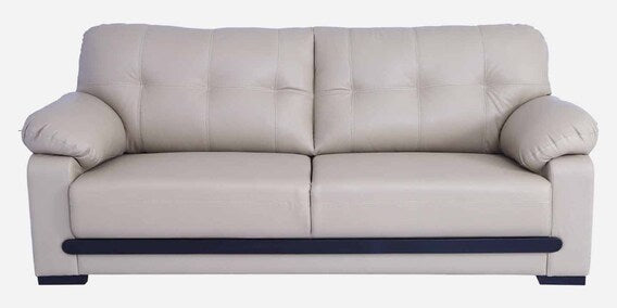 Leatherette 3 Seater Sofa in Beige Colour