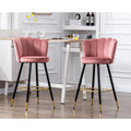 FLOWER COUNTER STOOL PINK SET OF 2