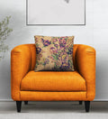 Fabric 1 Seater Sofa in Vivid Orange Colour