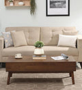 Solid Wood Coffee Table In Walnut Finish