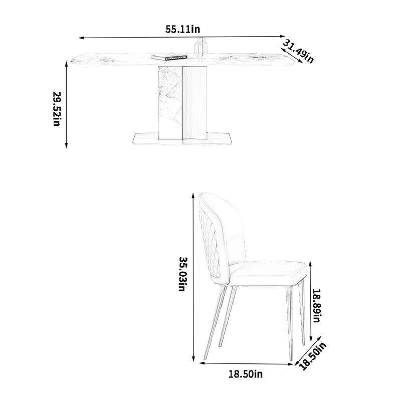 Pedestal Dining Set - Ouch Cart 