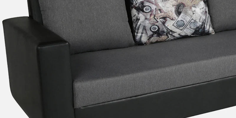 Sectional Sofa in Grey & Black Colour with Coffee Table