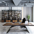 Maricel Rectangular Writing Desk Solid Wood Base Office Desk
