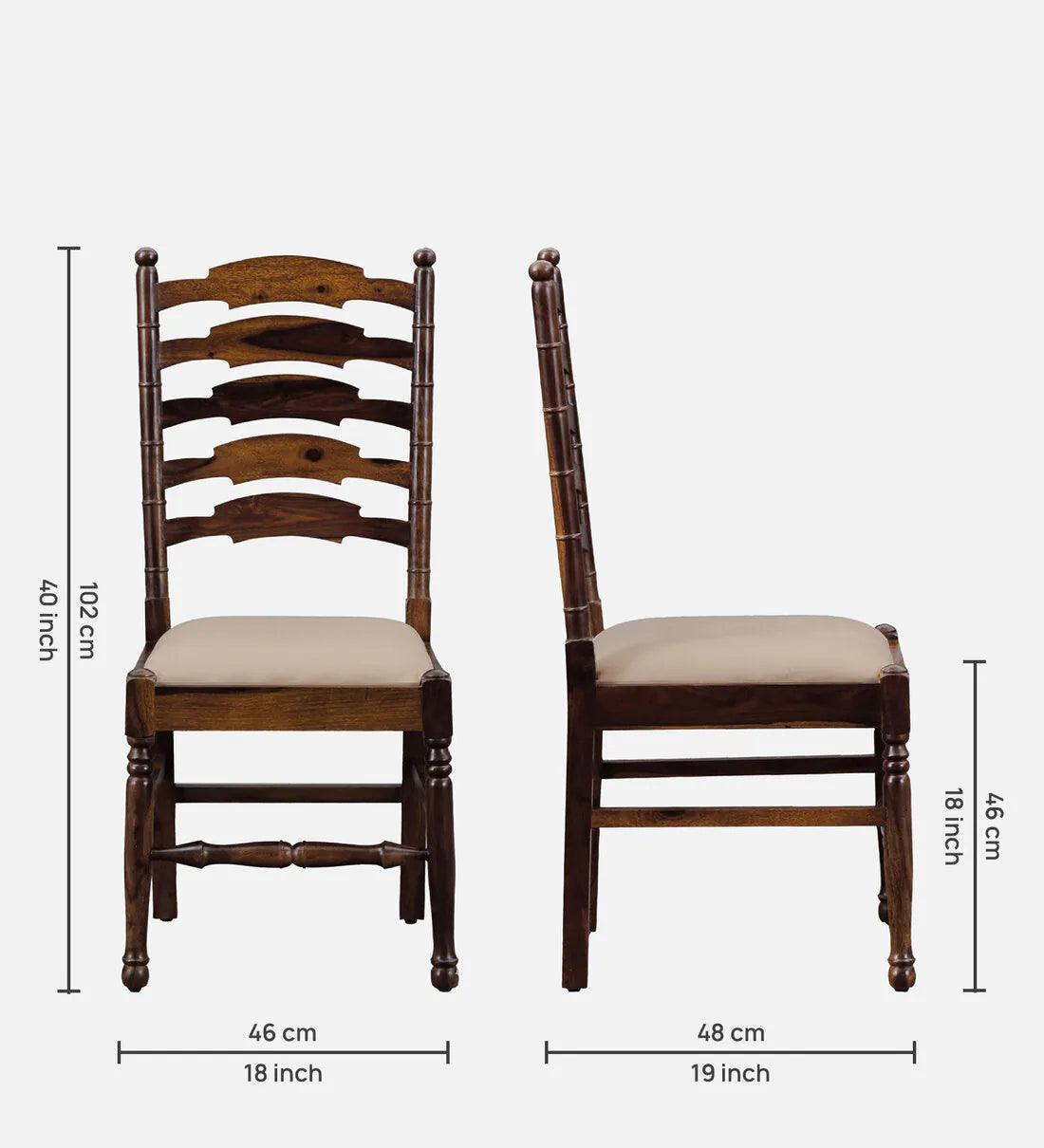 Sheesham Wood 4 Seater Dining Set In Provincial Teak Finish - Ouch Cart 