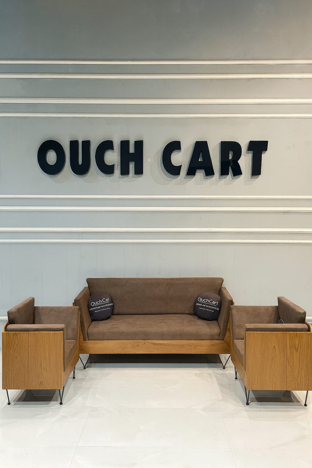 Modern Minimalist 3+1+1 Sofa Set by Ouch Cart