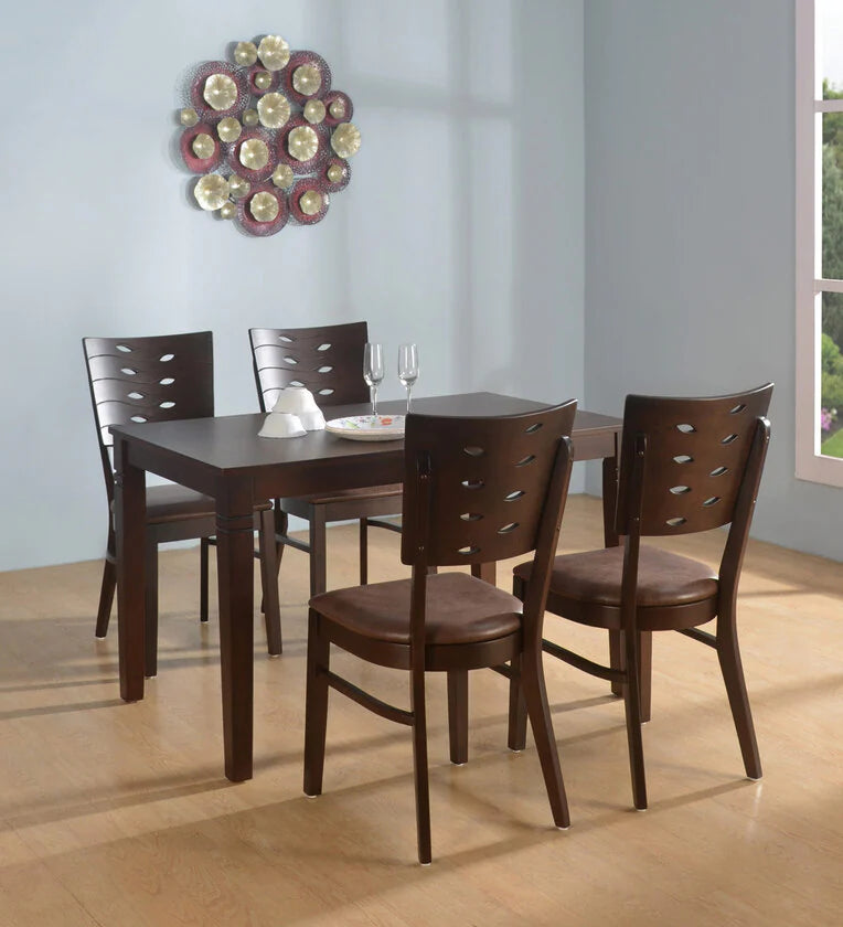 4 Seater Dining Set in Erin Brown Finish