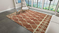 Rust Wool Vista 8X10 Feet  Hand-Tufted Carpet - Rug