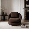 Ouch Cart Modern Brown Upholstered Accent Lounge Chair