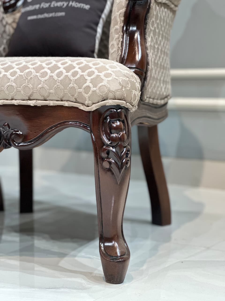 Handmade Modern Look Comfort Arm Chair Set of 2 Made in Pure Teak Wood (Style 2)