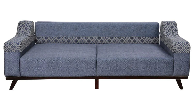 Fabric 3 Seater Sofa In Blue Colour