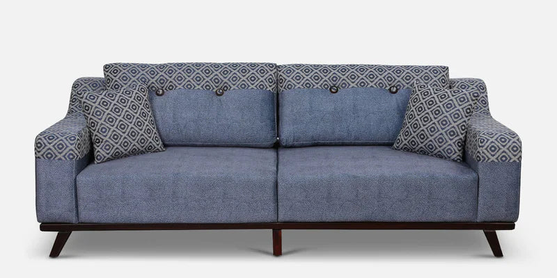 Fabric 3 Seater Sofa In Blue Colour