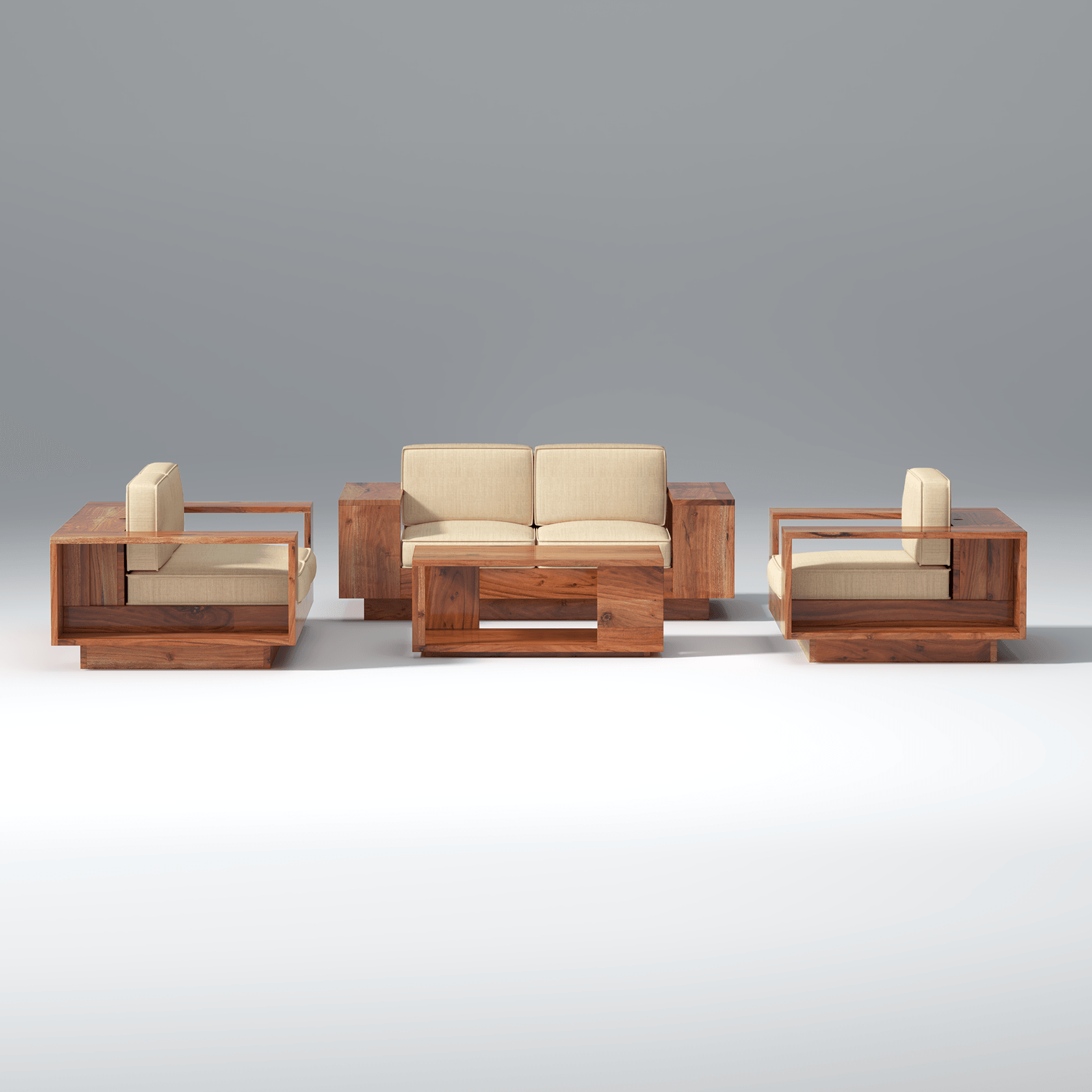 Serenerest Sofa Set with Coffee Table - Ouch Cart 