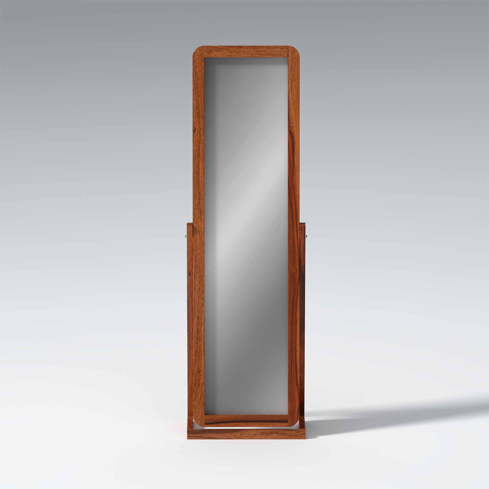 Dusk Sheesham Wood Mirror Frame in Honey Brown Color