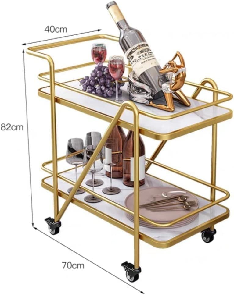 NR Rolling Kitchen Cart,Kitchen Trolley Cart on Wheels,Open Storage Shelves, Locking Casters, for Kitchen/Restaurant/Bathroom/Hotel.