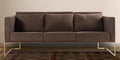 Fabric 3 Seater Sofa In Brown Colour