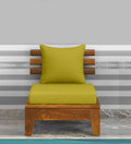 Sheesham Wood 1 Seater Sofa In Rustic Teak Finish