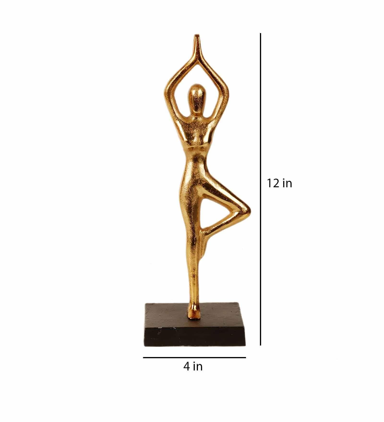 Golden Yoga Girl aluminium Table Accent,