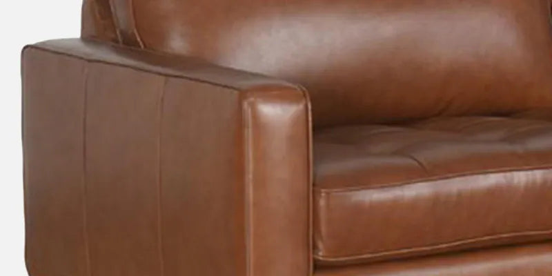 Leatherette 3 Seater Sofa In Tan Colour
