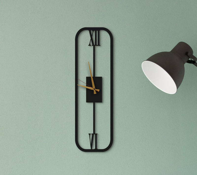 Clock Number Rectangular long rectangular numbers wallclock