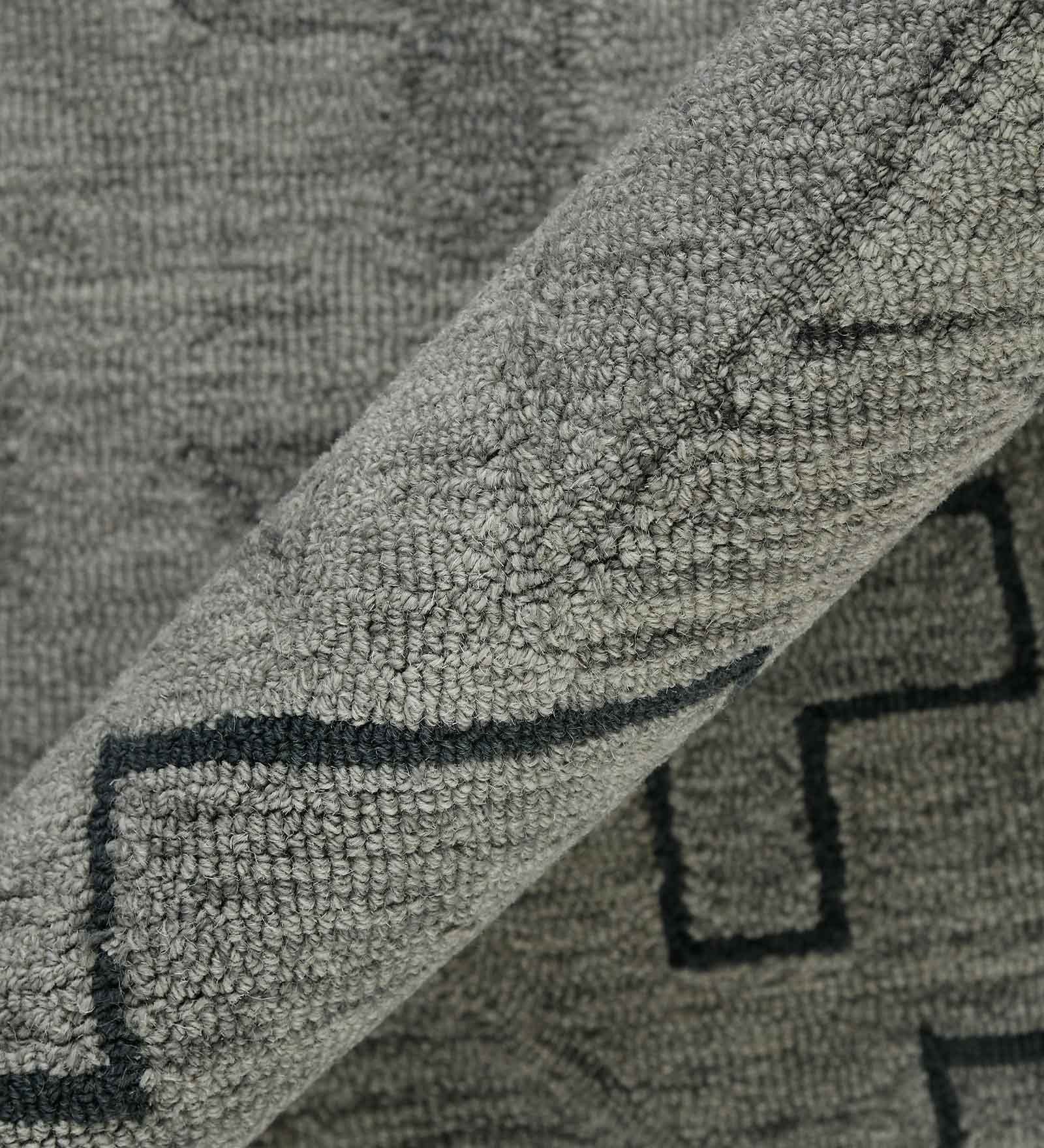 SHALE GRAY Wool Asteria 8x10 Feet  Hand-Tufted Carpet - Rug