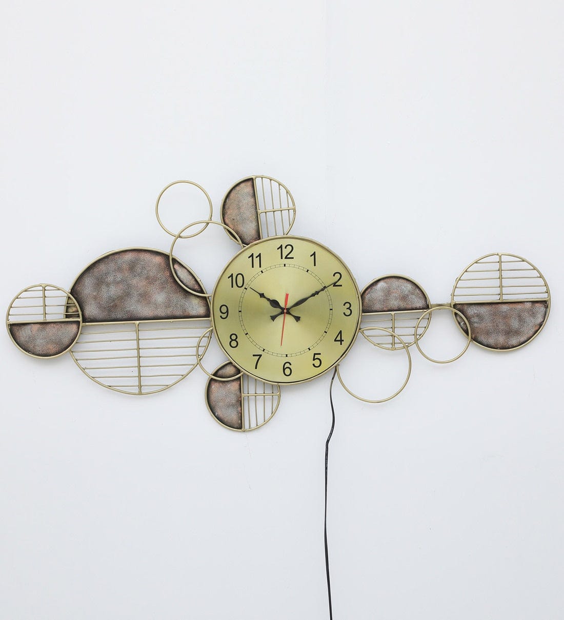 Handmade Gold Metal Wall Clock,