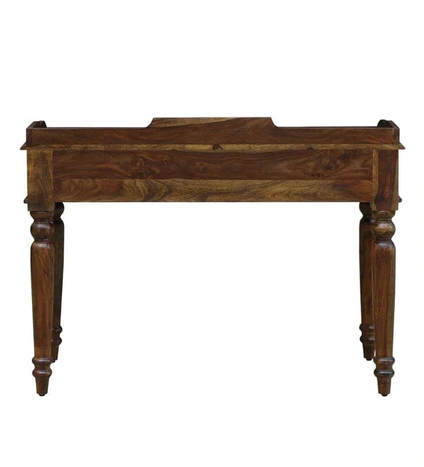 Norma Solid Wood Writing Table In Provincial Teak Finish