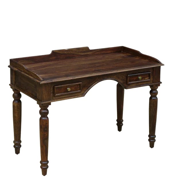 Norma Solid Wood Writing Table In Provincial Teak Finish