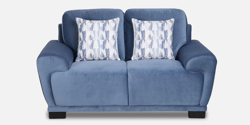 Velvet 2 Seater Sofa In Powder Blue Colour