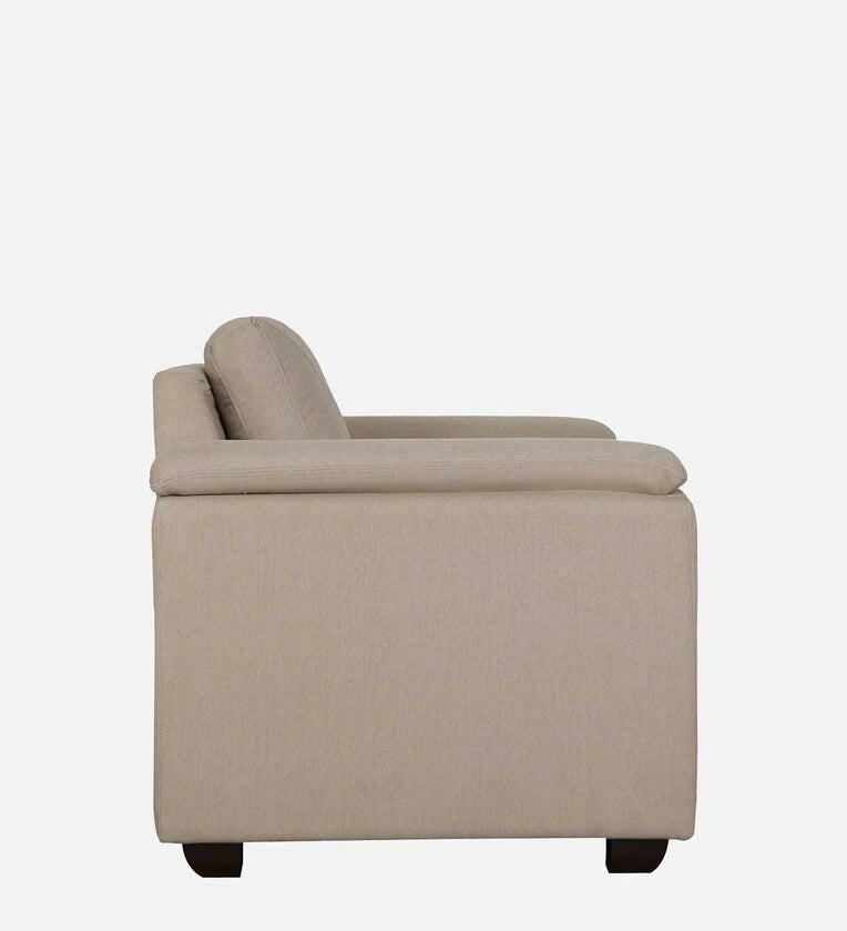 Fabric 1 Seater Sofa In Beige Colour