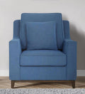 Fabric 1 Seater Sofa In Denim Blue Colour