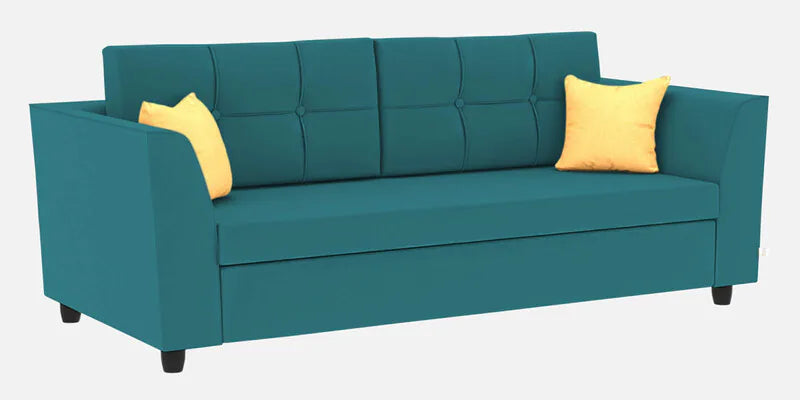 Velvet 3 Seater Sofa In Arabian Green Colour