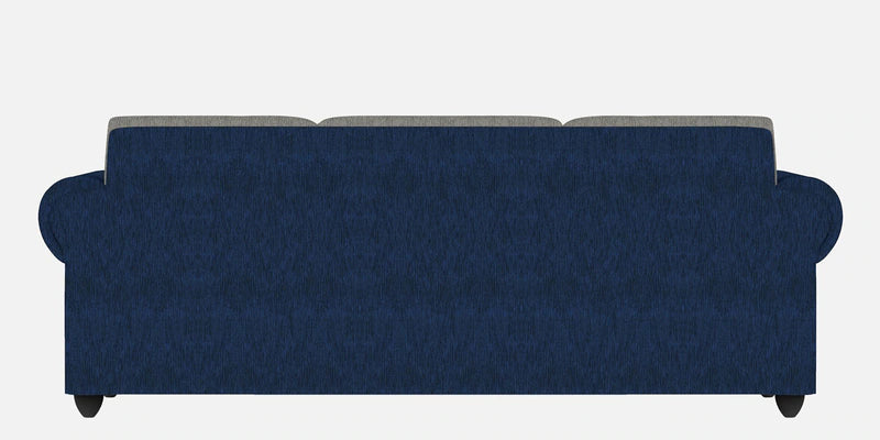 Fabric 3 Seater Sofa In Blue & Light Grey Finish